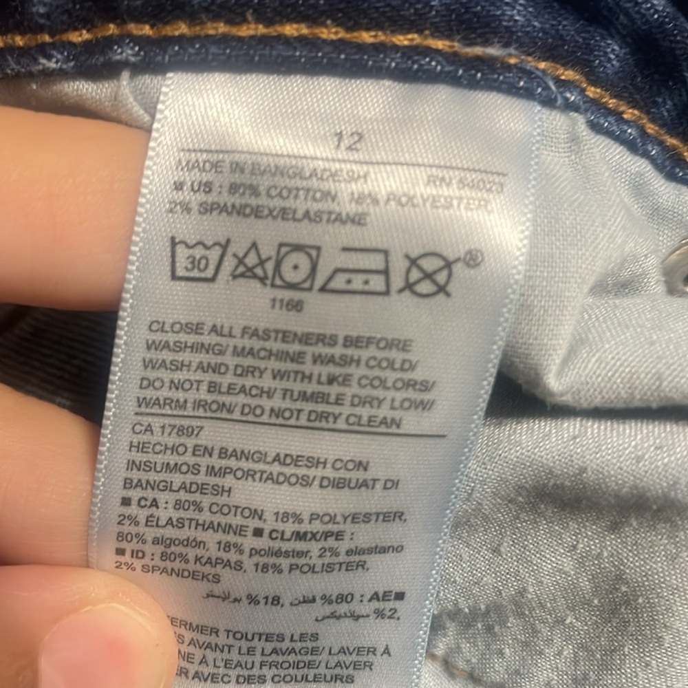 Boys old navy flex skinny dark wash jeans size 12 - Picture 5 of 6